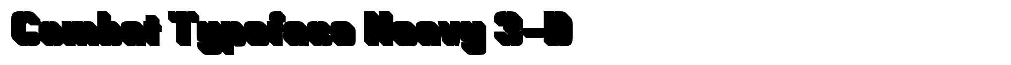 Combat Typeface Heavy 3-D image